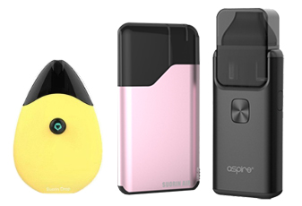Examples of re-fillable pod vape devices