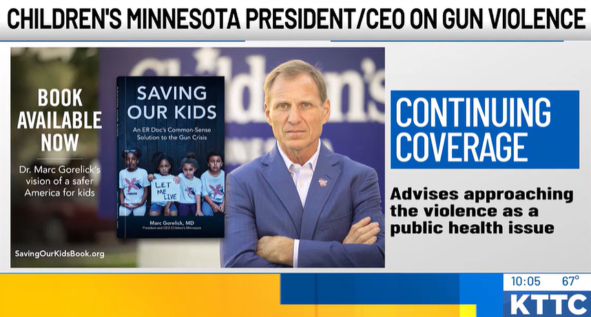 Screenshot from Dr. Marc Gorelick's appearance on KTTC news.
