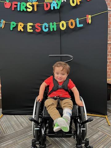 Carlisle on his first day of preschool