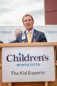 Dr. Marc Gorelick speaking at press conference