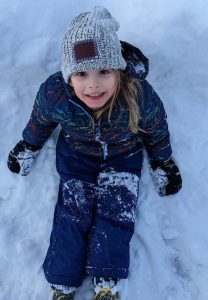 Camille outside in the snow