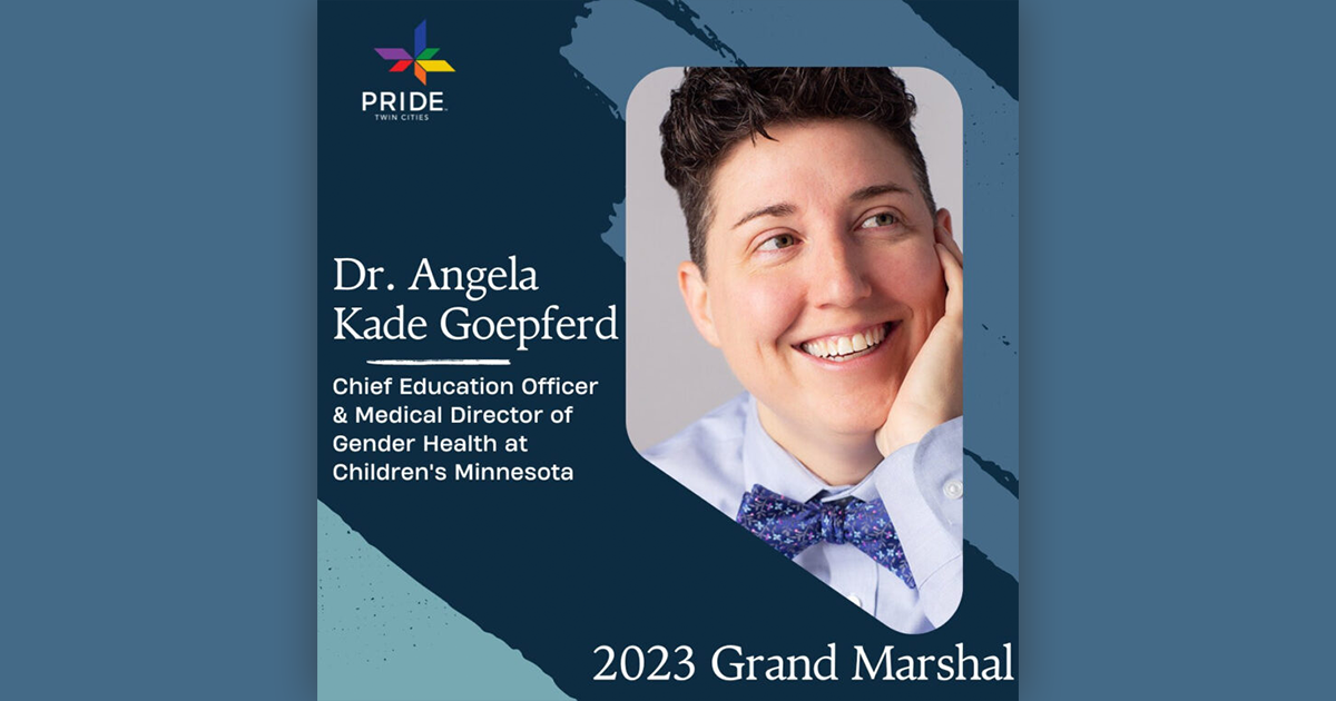 A request from the 2023 Twin Cities Pride Grand Marshal, Dr. Angela
