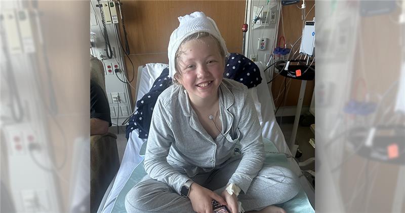 Amelia returns to figure skating after surgery to remove very rare brain tumor