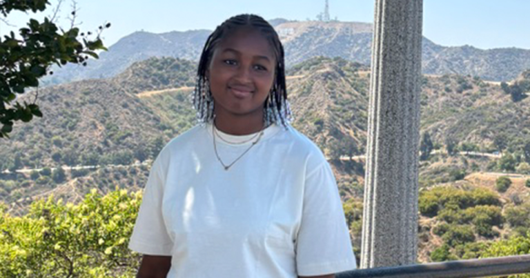 Binta near mountains.