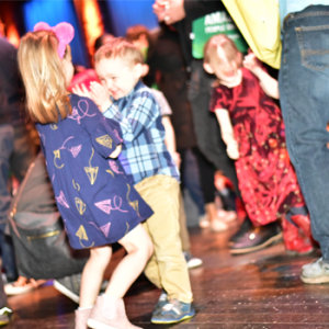 Kids danced with Twinkle, the Children’s Minnesota mascot, in the Kids’ Disco.