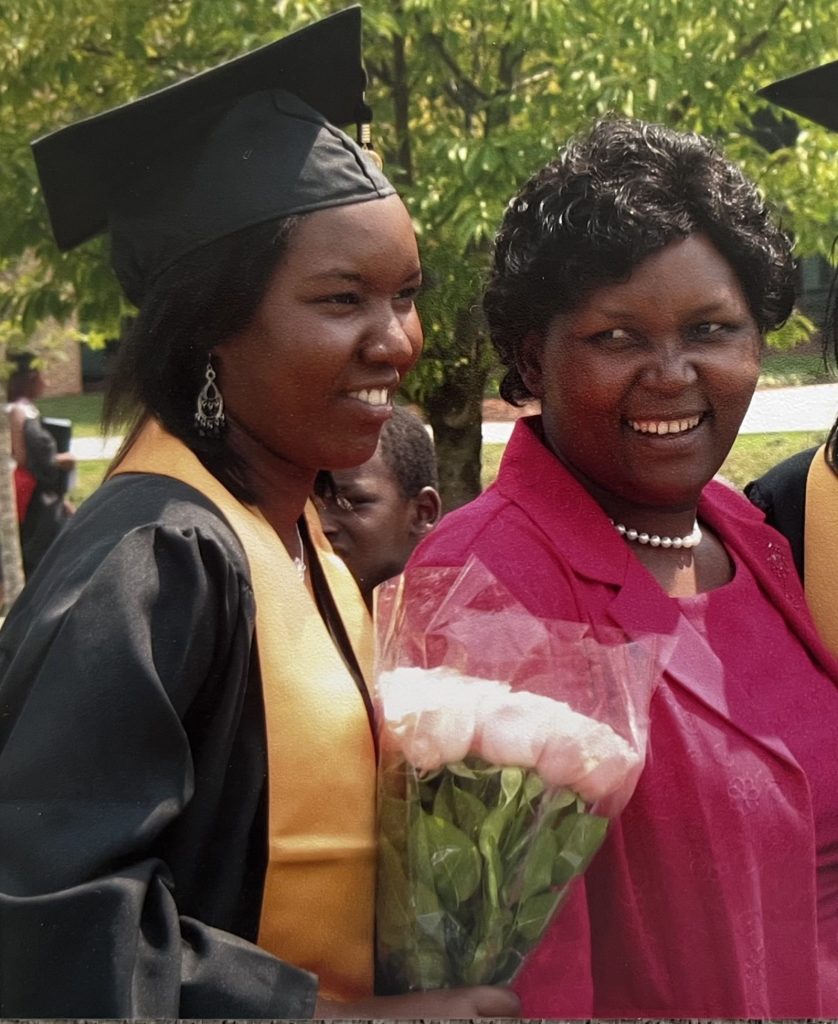 Caroline and her mom and me on my nursing school graduation day