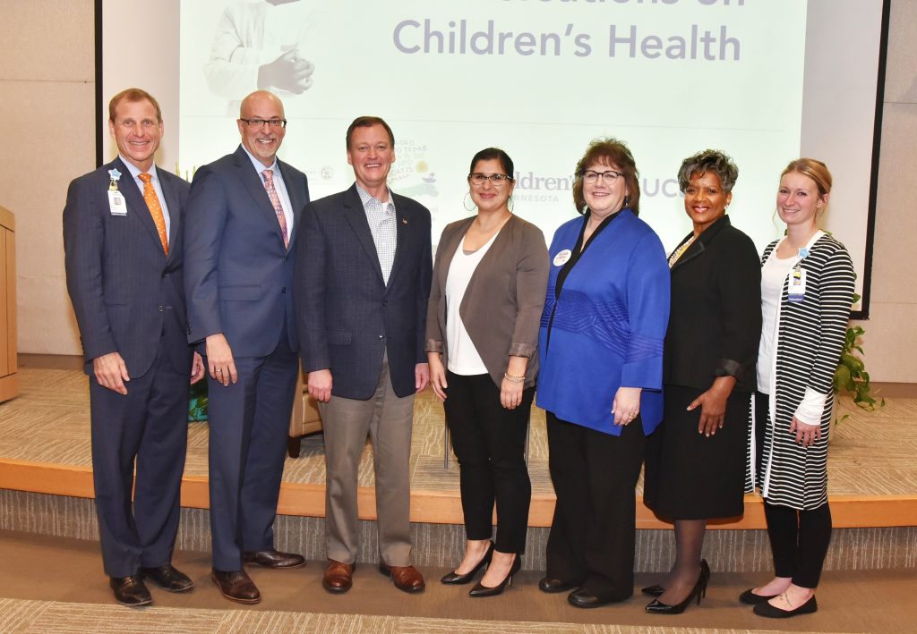 A group of people at the 2018 conversations on children’s health with Minnesota’s Gubernatorial Candidates