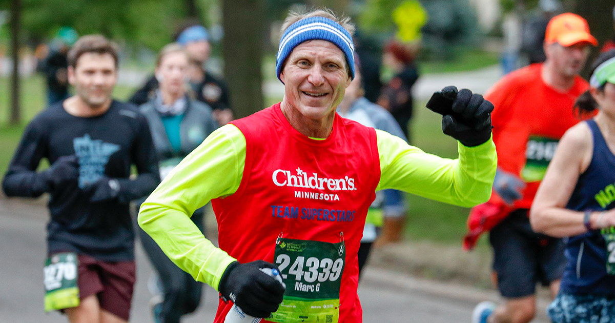 Dr. Marc Gorelick running for Team Superstars