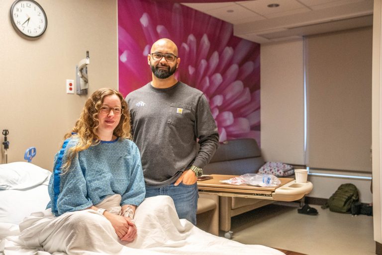 Elizabeth and Chris the morning of the procedure