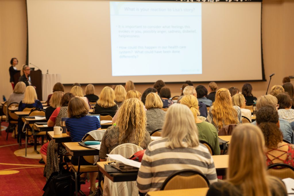 A group of people at the 45th annual Minnesota Perinatal Organization conference
