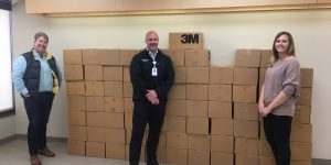Emerson Automation Solutions made a large donation of 9,210 much-needed N95 face masks