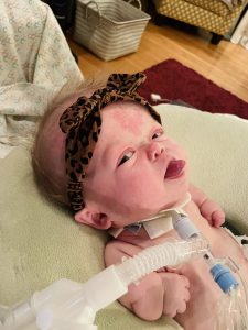 Esther sticking her tongue out