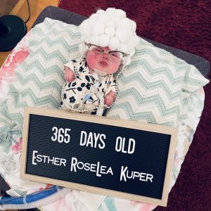 Esther turns 1 years old