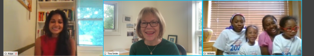 A video call with U.S. Senator Tina Smith