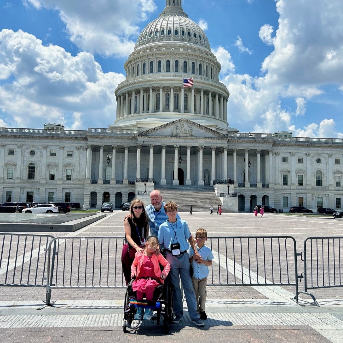 The Wakefield family at the Capitol.