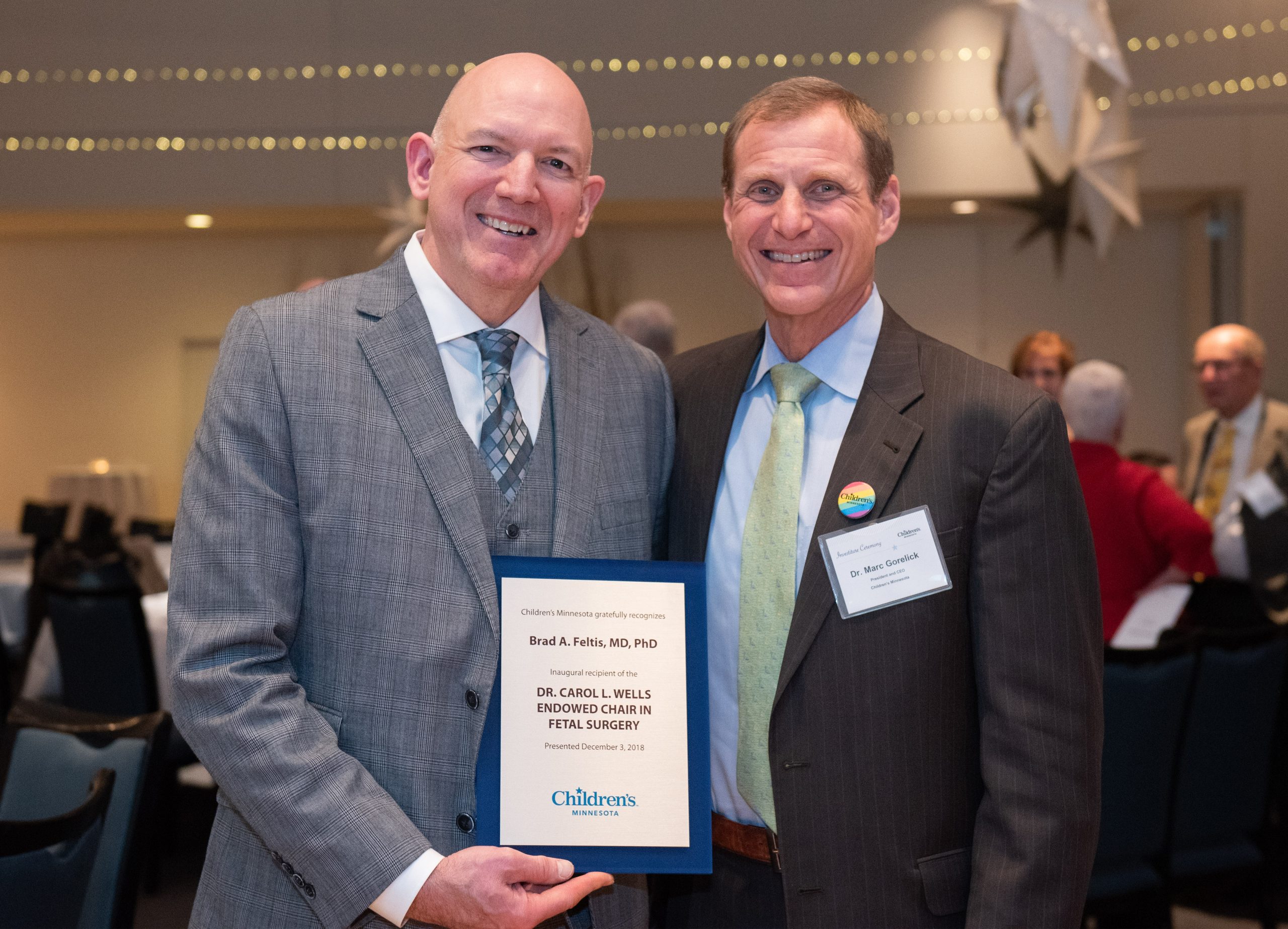 Dr. Feltis with president and CEO Dr. Marc Gorelick