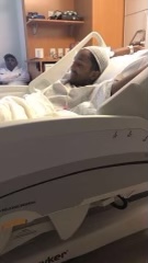 Galaan in hospital bed