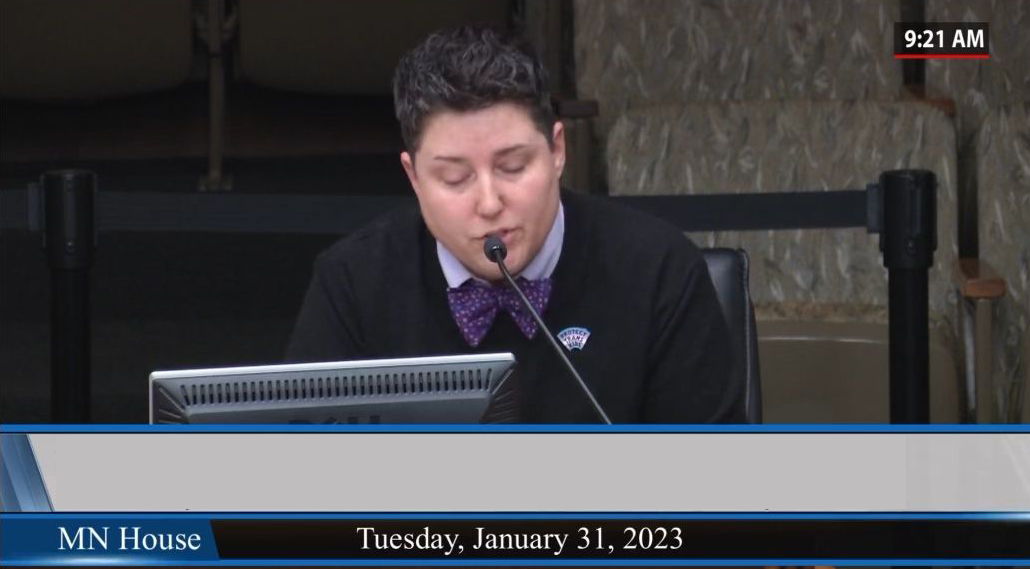 Dr. Goepferd testifying at the Minnesota state capitol.