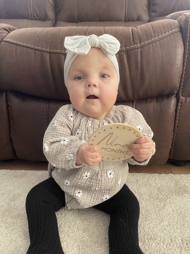 Baby Hallie at home.