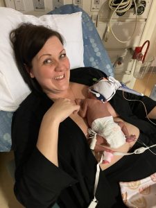 Heather and Lucy doing kangaroo care