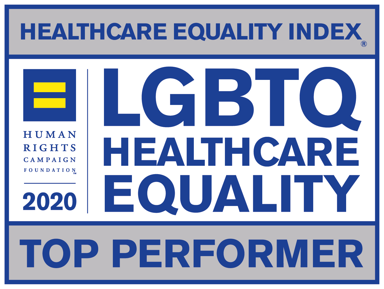 Healthcare Equality Index - LGBTQ Heathcare Equality - Top Performer 2020