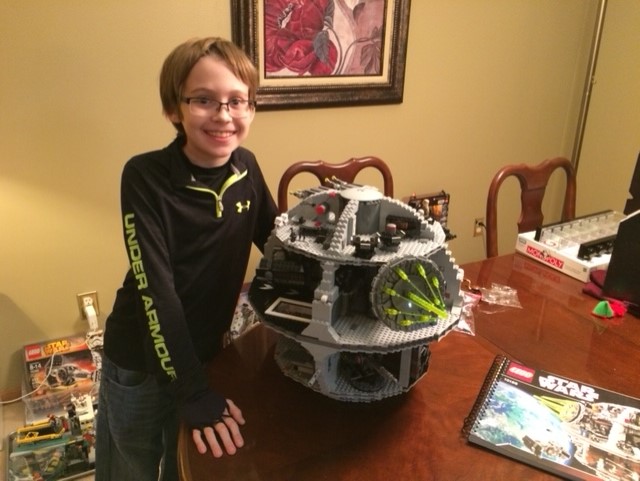 Henry with his Lego set