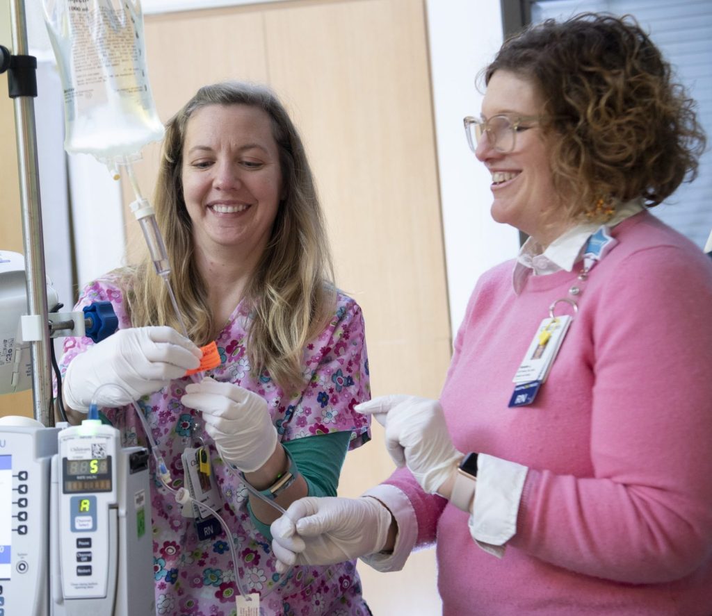 Children's Minnesota Patient Safety Coach Natalie Lu with Clinical Nurse Delaine Frasier