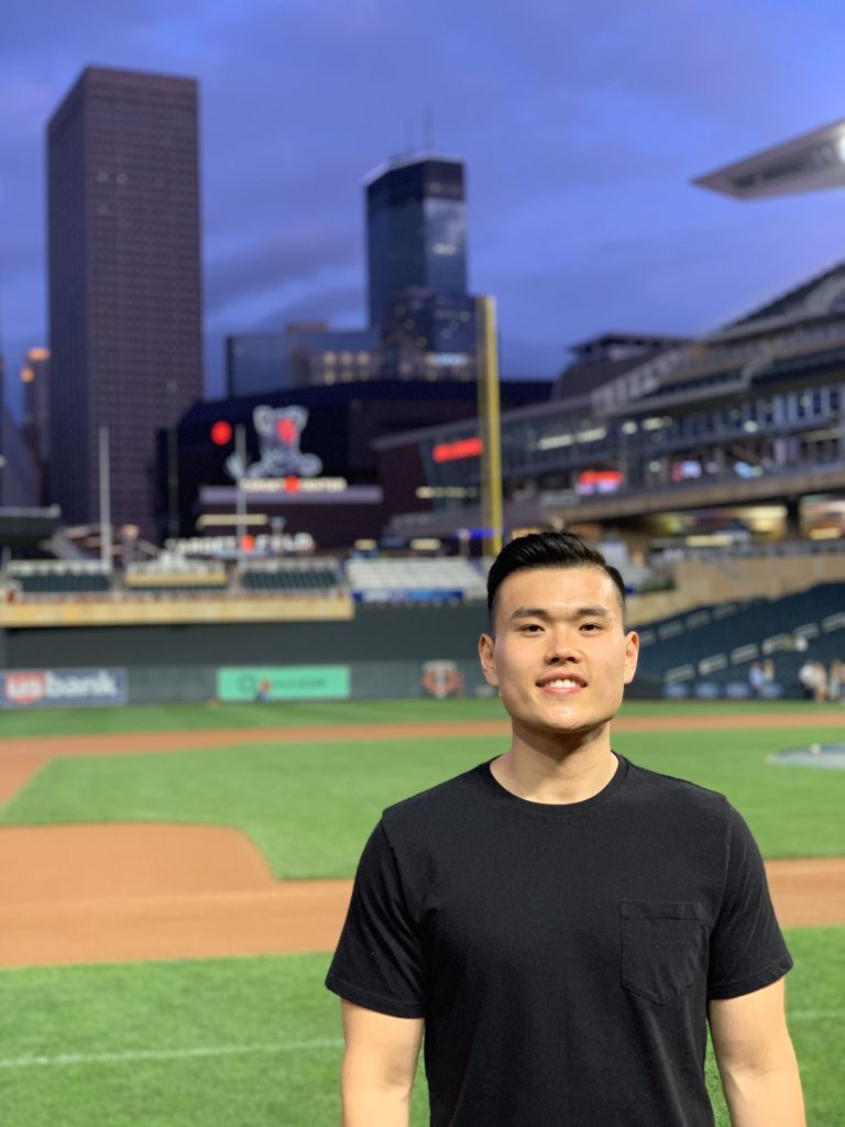 Ed Ji at a Twins game