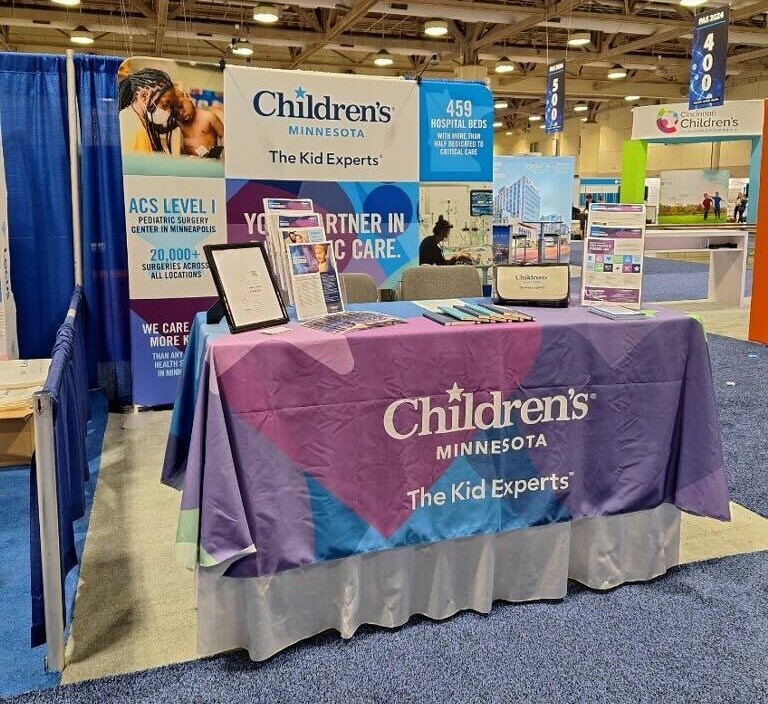 The Children's Minnesota booth at a conference