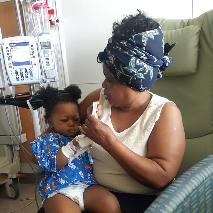 Joy Hardy and mom at the hospital