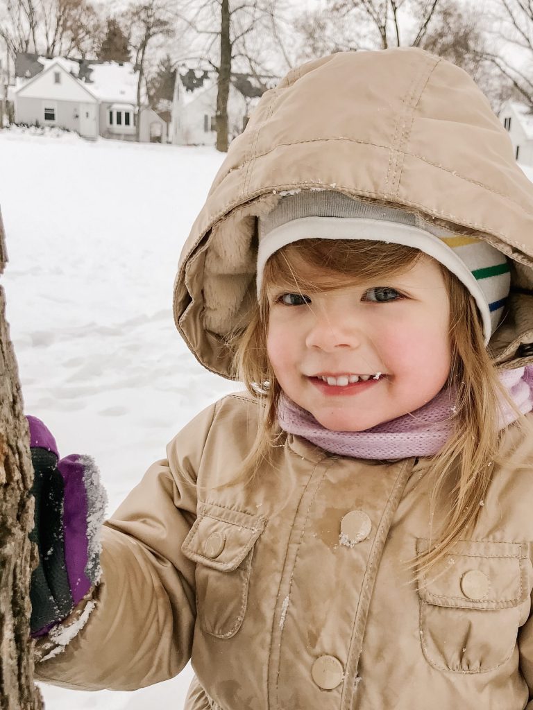 Genevieve after sledding
