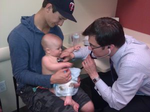 Jayden at his doctor visit with Dr. Marko Vezmar