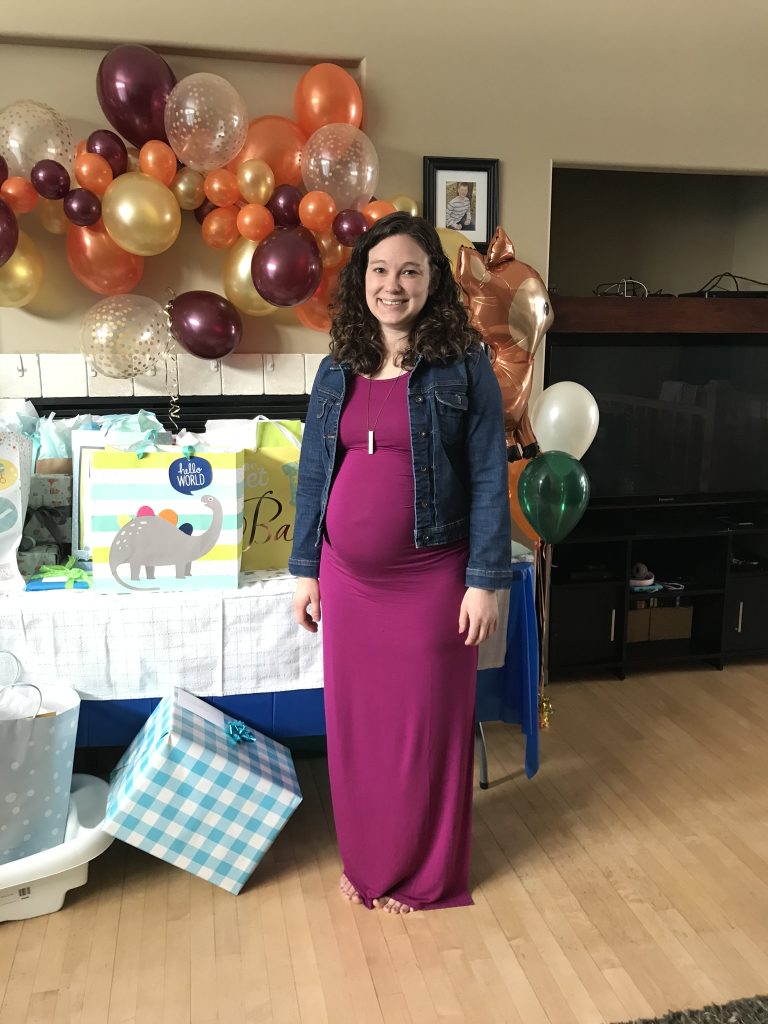 Erin Cramer pregnant at her baby shower