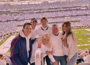 Gwen's family at the Vikings game
