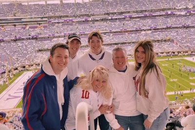 Gwen's family at the Vikings game