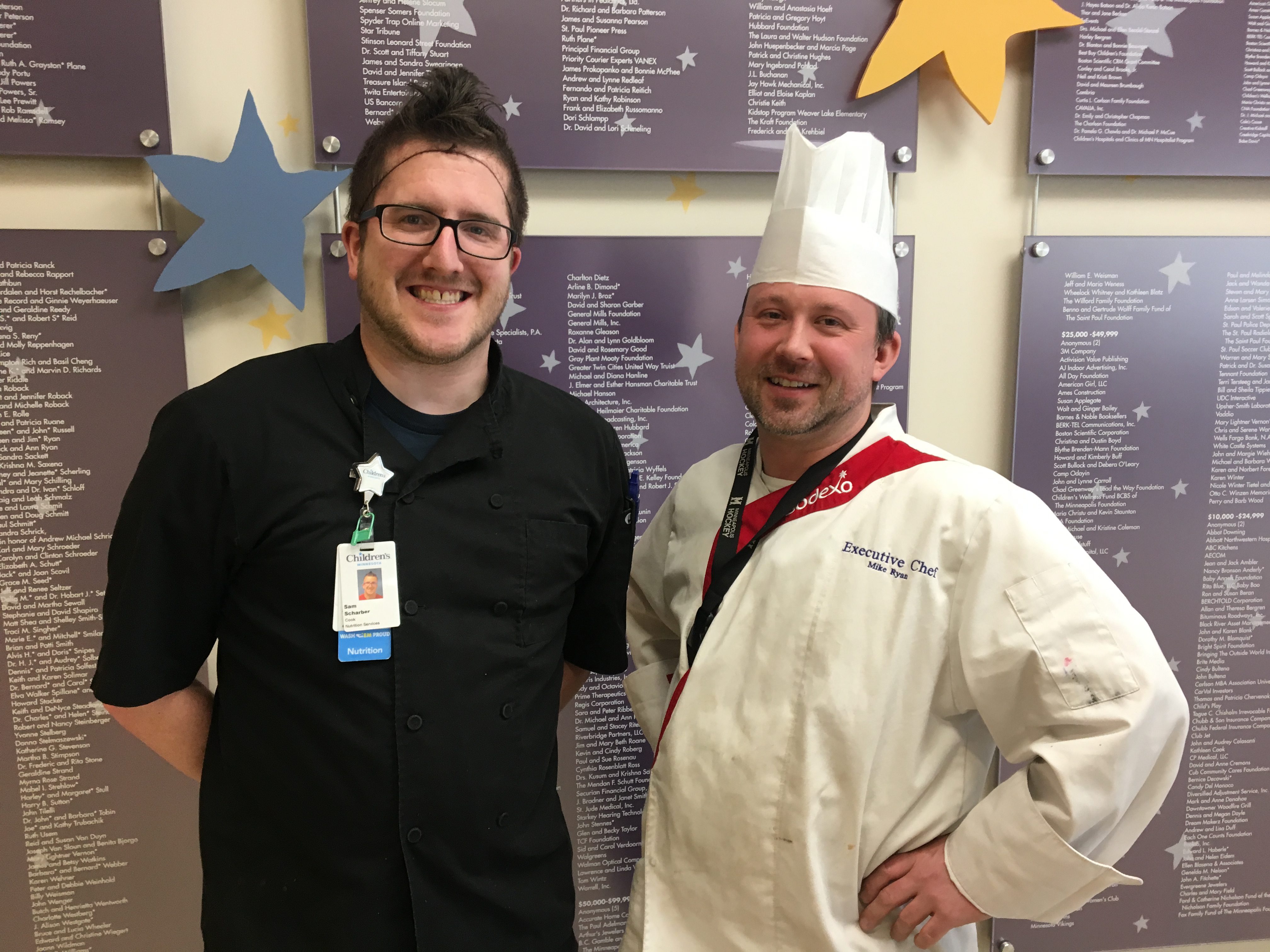 Michael Ryan, executive chef, and Sam Scharber, cook in Minneapolis
