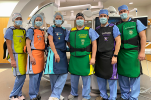 Staff in the Interventional Radiology suite