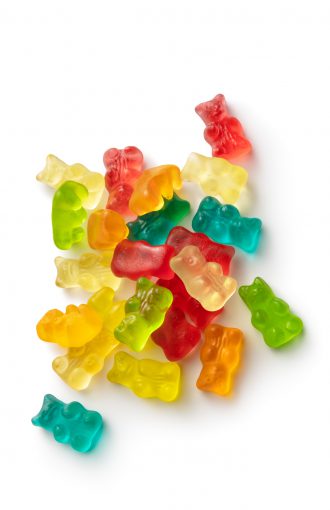 Candy: Gummy Bears Isolated on White Background