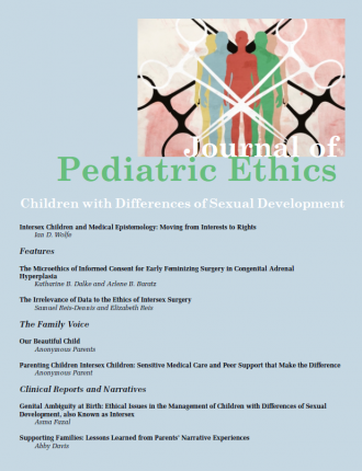 Journal of Pediatric Ethics - spring 2021 cover