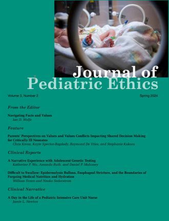 Journal of Pediatric Ethics Spring 2024 cover