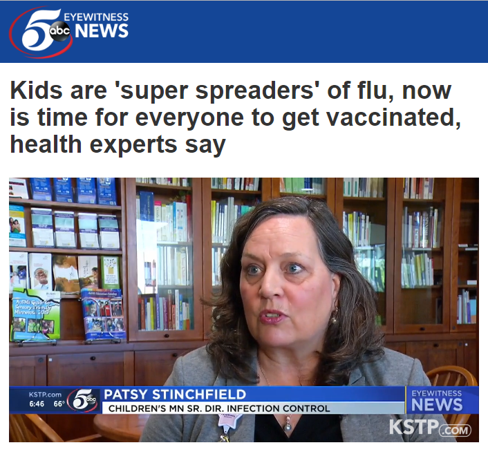 Screen grab of KSTP story about the flu