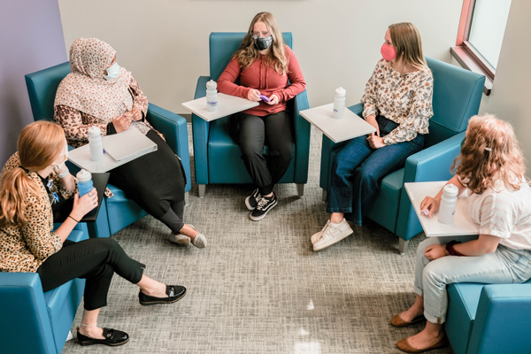 Women in meeting