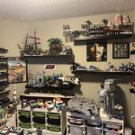 Henry's massive Lego collection in his home in a closet