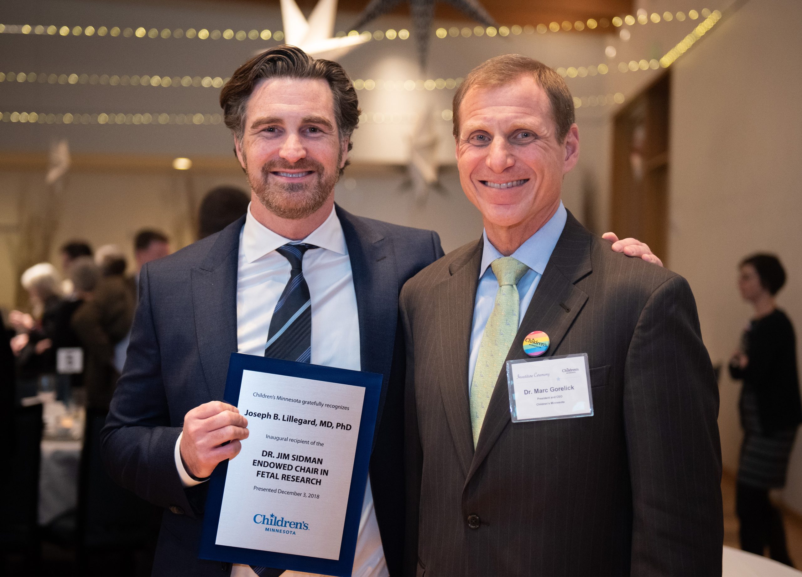 Dr. Lillegard with president and CEO Dr. Marc Gorelick