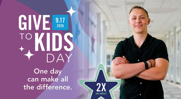 Give to Kids Day One day can make all the difference. 9.17.26. 2X the impact.