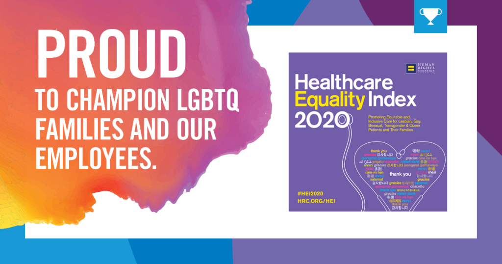 LGBTQ Health Care Equality Top Performer logo from Human Rights Campaign Foundation
