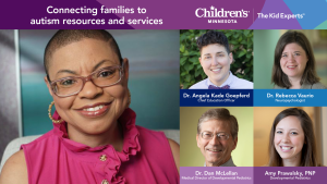 Connecting families to autism resources and services graphic