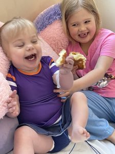 Maddy and Rinken playing