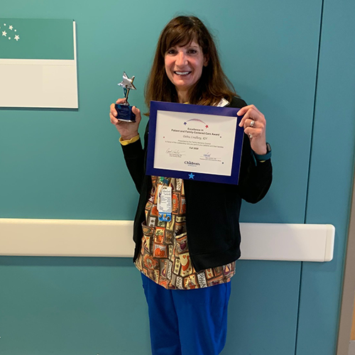 Deb with her award