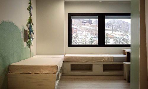 mental health unit bedroom with windows